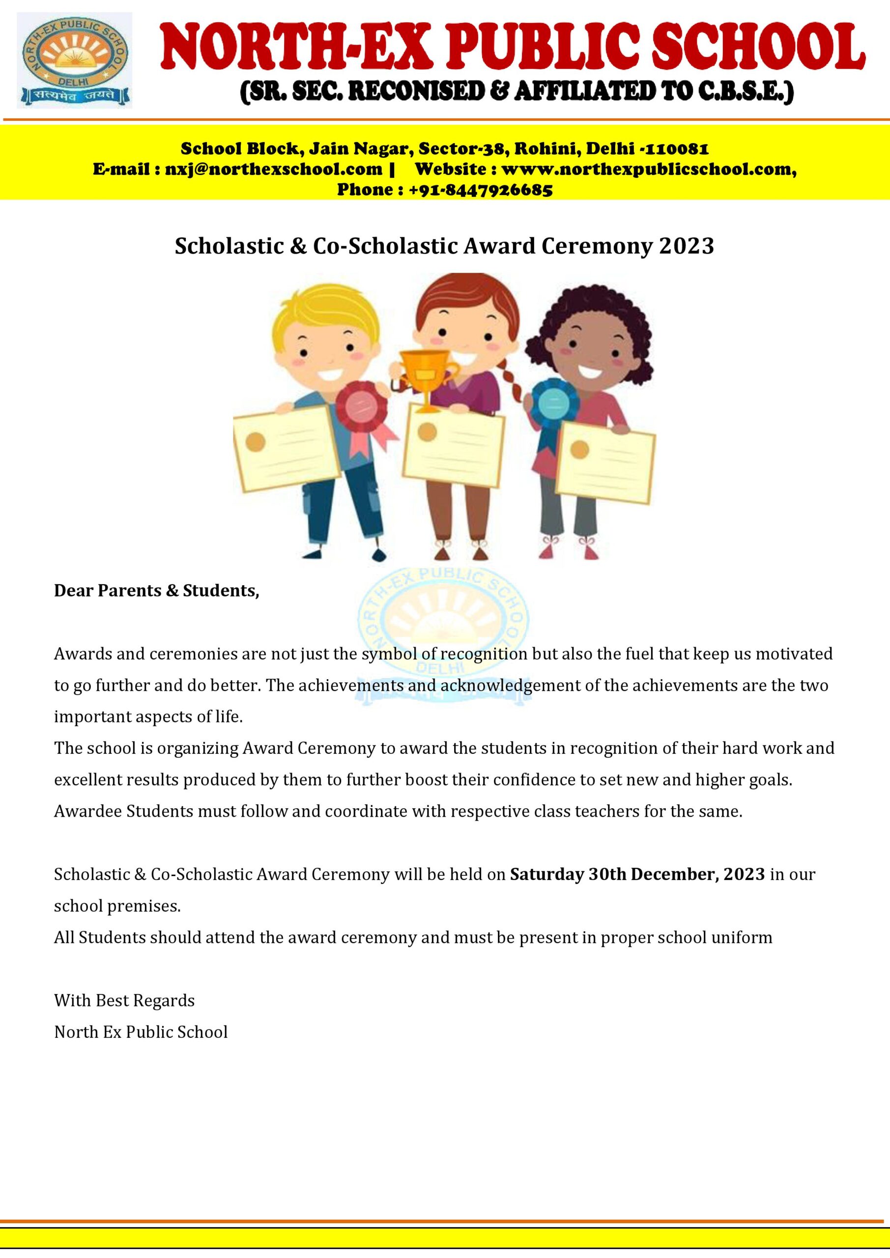 Scholastic & Co-Scholastic Award Ceremony 2023