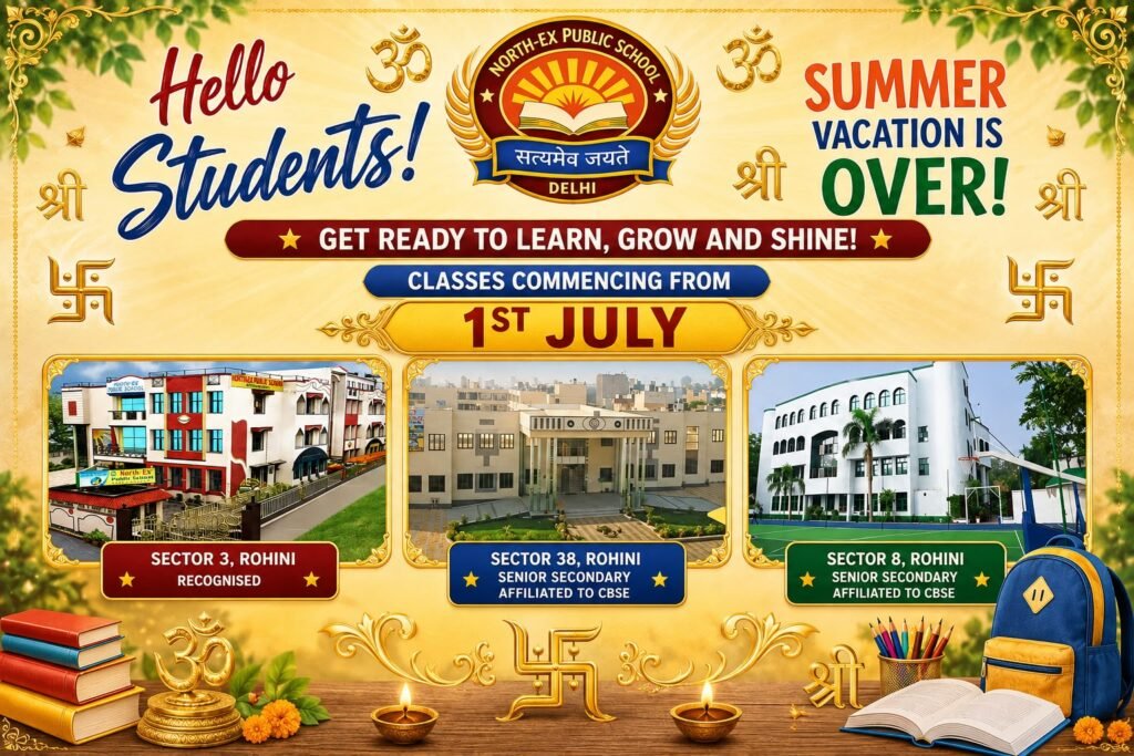 north ex school sec 3, sec 8, sec 38, delhi school reopen